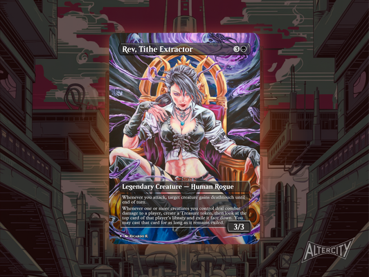 Rev, Tithe Extractor - MTG Custom Cards , Commander alternate art - Magic MTG Alters Full