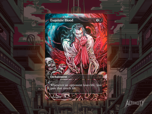 Exquisite Blood - MTG Custom Cards, Commander alternate art - Magic MTG Alters Full Art