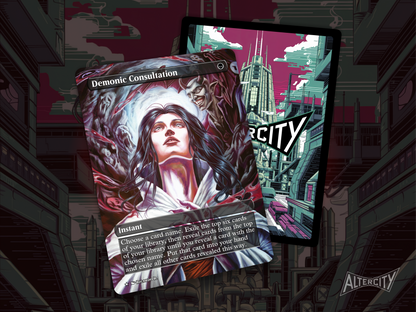 Demonic Consultation - Full Art MTG Custom Cards, Commander alternate art