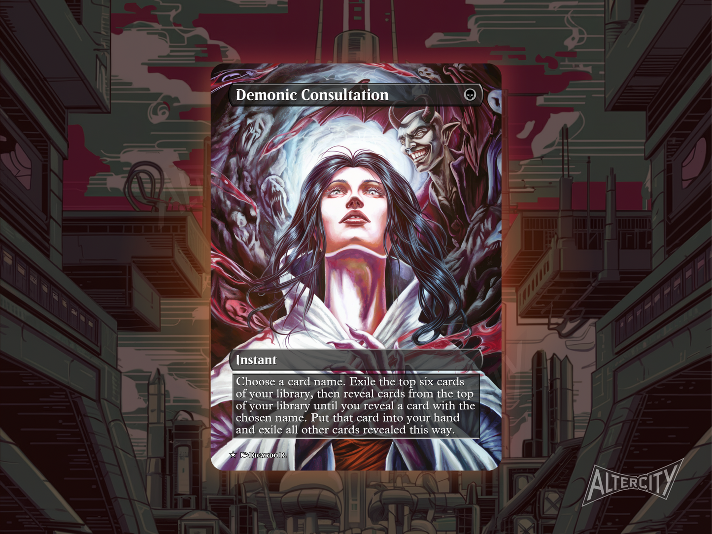 Demonic Consultation - Full Art MTG Custom Cards, Commander alternate art