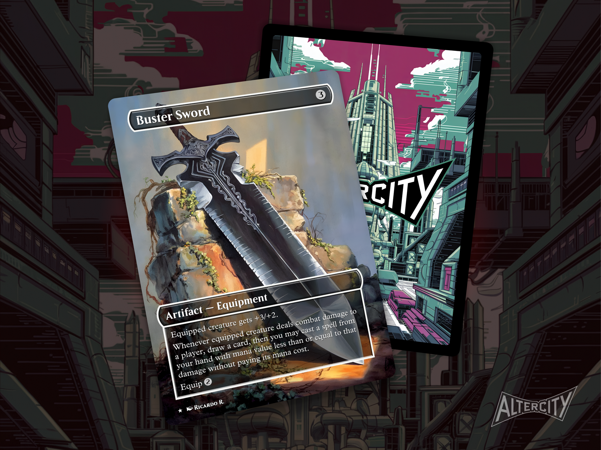 High-resolution Magic proxy of Buster Sword artifact with powerful fantasy-themed design.
