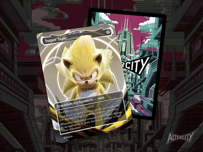 High-resolution Magic proxy of Super State enchantment channeling Super Sonic energy.
