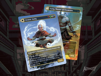 High-resolution Magic proxy of Avatar Aang as a legendary creature in balance.