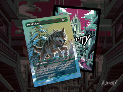 High-resolution Magic proxy of Food Chain, essential for creature-based EDH loops.