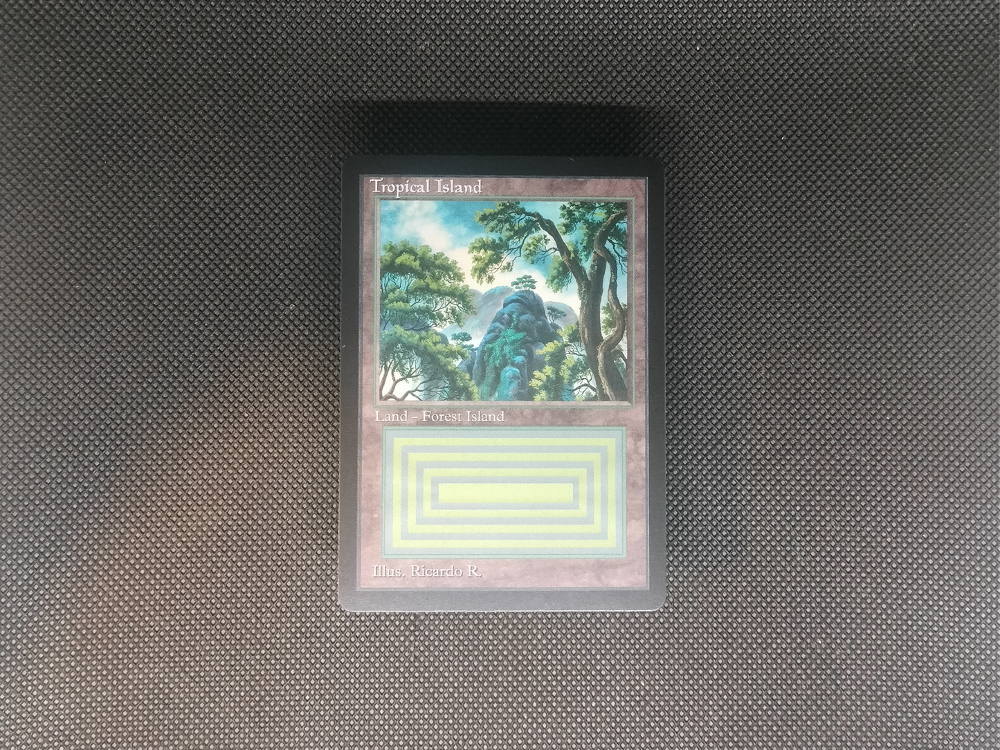 Tropical Island (v3) - Dual Land Old School Retro Frame Alter - Mtg Custom Cards, Commander, Edh and cEDH High Quality Altered Proxies