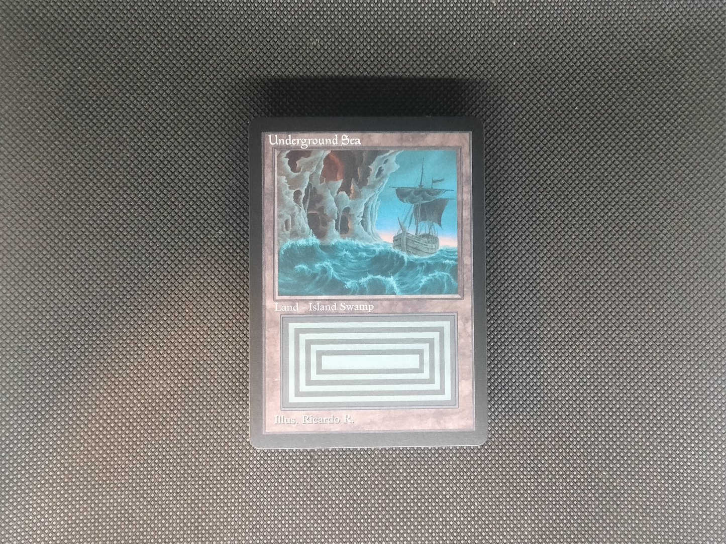 Underground Sea (v3) - Dual Land Old School Retro Frame Alter - Mtg Custom Cards, Commander, Edh and cEDH High Quality Altered Proxies