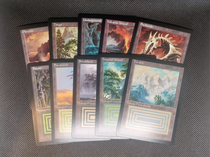 Savannah (v3) - Dual Land Old School Retro Frame Alter - Mtg Custom Cards, Commander, Edh and cEDH High Quality Altered Proxies