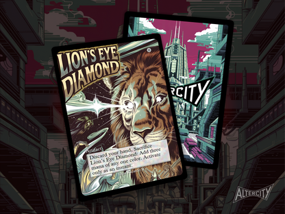 Lion's Eye Diamond (v2) - MTG Custom Cards , Commander alternate art - Magic MTG Alters Full Art
