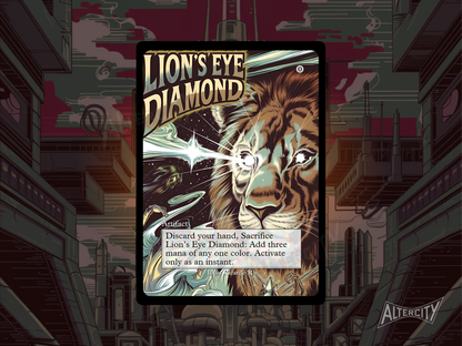 Lion's Eye Diamond (v2) - MTG Custom Cards , Commander alternate art - Magic MTG Alters Full Art