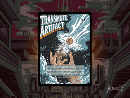 Transmute Artifact (v2) - Full Art Alter - MTG Custom Cards, Commander, Edh and Cedh High Quality Alters
