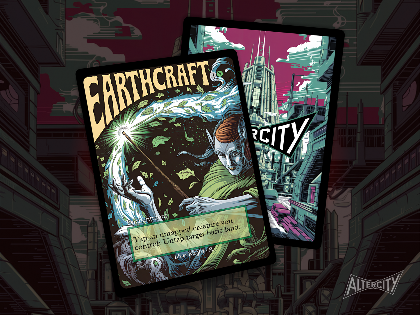 Earthcraft - MTG Custom Cards, Commander alternate art - Magic MTG Alters Full Art