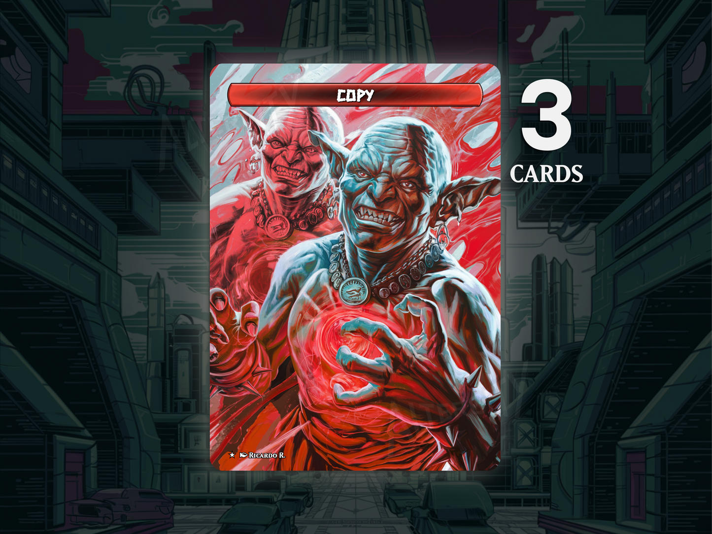 Krark Trigger Double-Sided (v2) - FOIL - 3x Cards - MTG Custom Cards, Commander, Edh and Cedh High Quality Altered Tokens