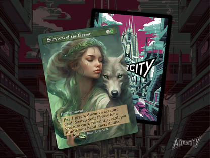 Survival of the Fittest  - Full Art Alter - MTG Custom Cards, Commander, Edh and Cedh High Quality Alters