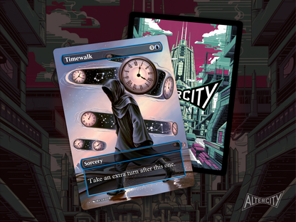 Timewalk - Full Art Borderless Alter Proxy - MTG Custom Cards, Commander, Edh and Cedh High Quality Alters