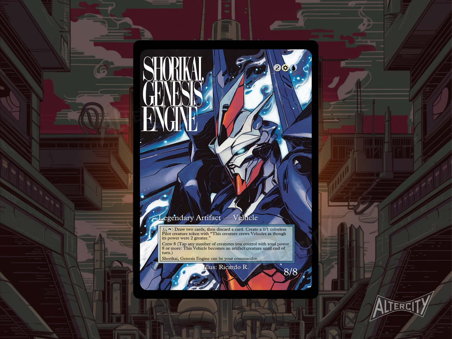 Shorikai, Genesis Engine - Full Art - MTG Custom Cards, Commander, Edh and Cedh High Quality Alters