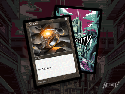 Sol Ring (v1) - Old Border Retro Frame Alter - Mtg Custom Cards, Commander, Edh and Cedh High Quality Altered Cards