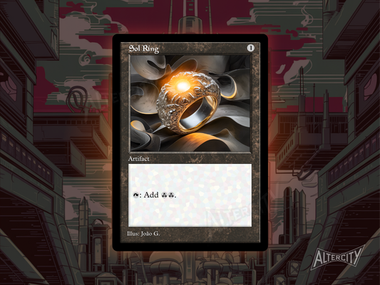 Sol Ring (v1) - Old Border Retro Frame Alter - Mtg Custom Cards, Commander, Edh and Cedh High Quality Altered Cards
