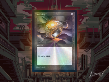 Sol Ring (v1) - Old Border Retro Frame Alter - Mtg Custom Cards, Commander, Edh and Cedh High Quality Altered Cards
