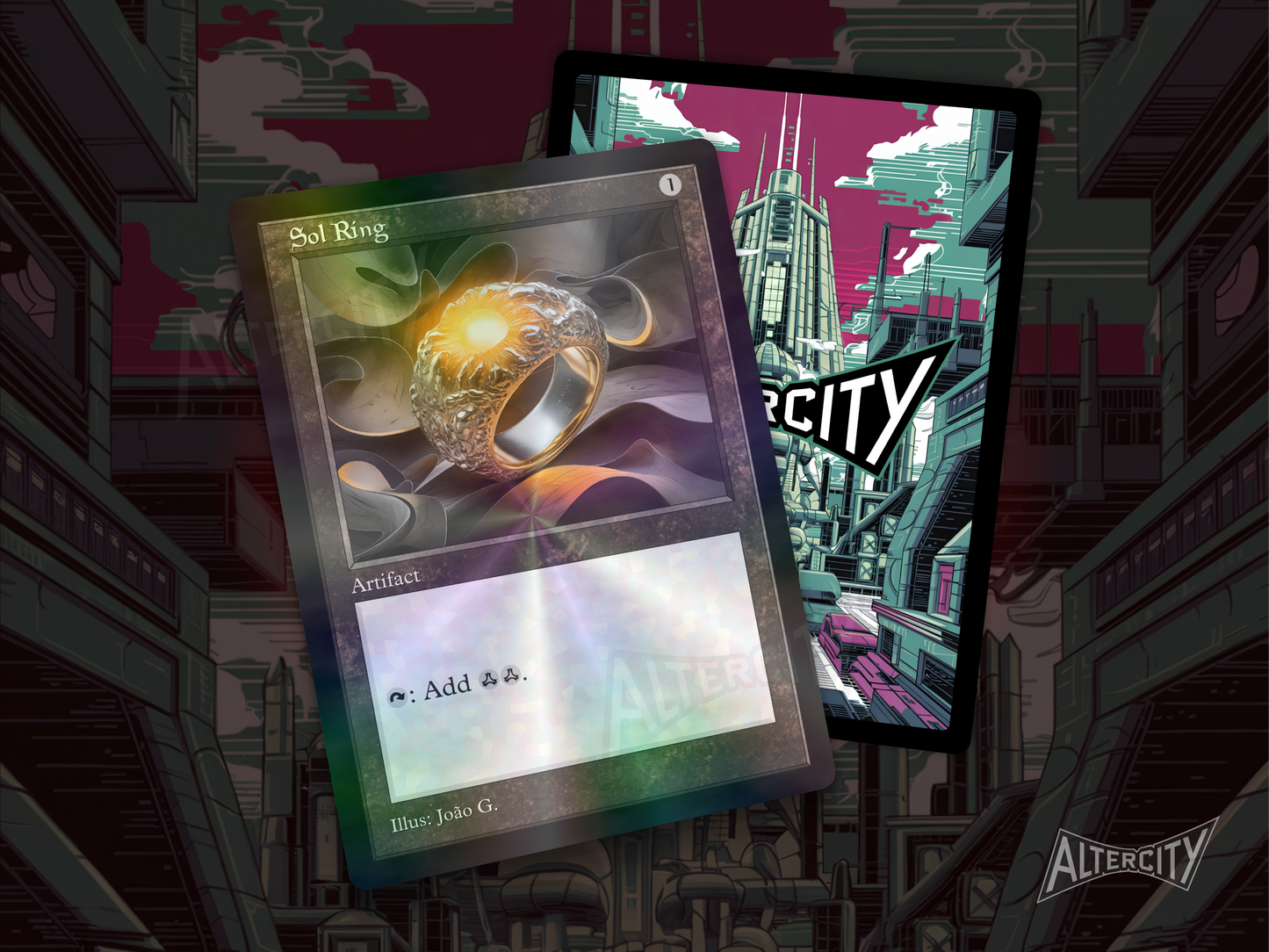 Sol Ring (v1) - Old Border Retro Frame Alter - Mtg Custom Cards, Commander, Edh and Cedh High Quality Altered Cards
