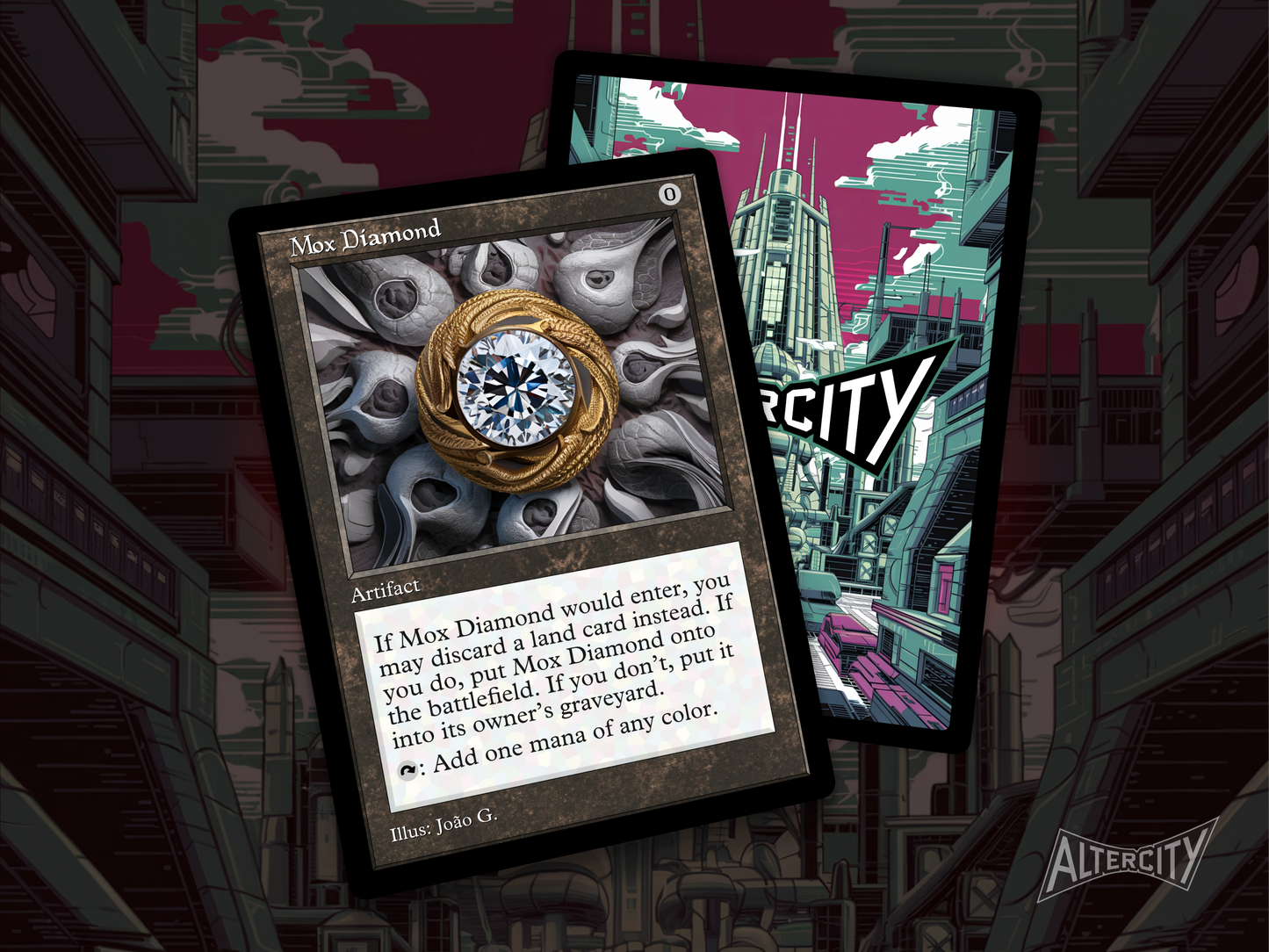 Mox Diamond (v1) - Old Border Retro Frame - MTG Custom Cards, Commander, Edh and Cedh High Quality Alters