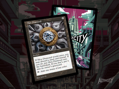 Mox Diamond (v1) - Old Border Retro Frame - MTG Custom Cards, Commander, Edh and Cedh High Quality Alters