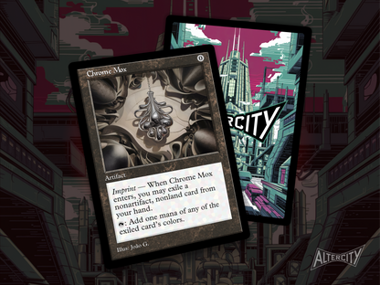 Chrome Mox (v1)  - Old Border Retro Frame Alter - Mtg Custom Cards, Commander, Edh and Cedh High Quality Alters