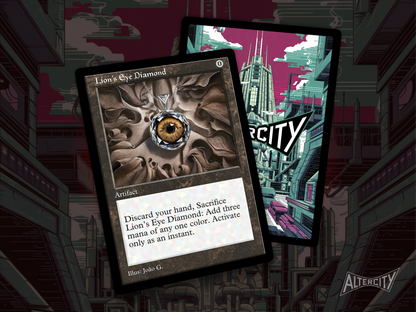 Lion's Eye Diamond (v1) - Old Border Retro Frame - MTG Custom Cards, Commander, Edh and Cedh High Quality Alters