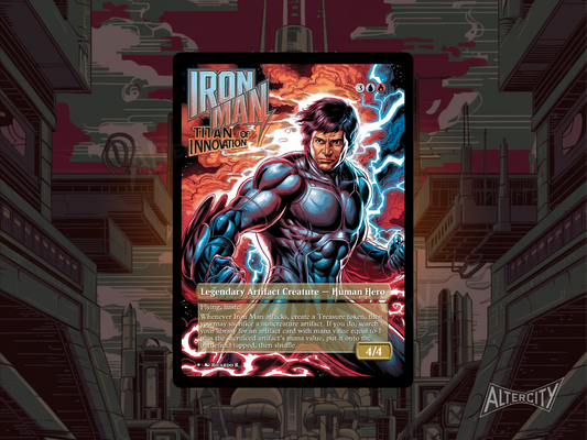 Iron Man, Titan of Innovation - MTG Custom Cards , Commander alternate art - Magic MTG Alters Full Art