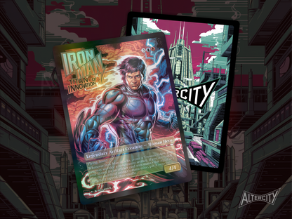 Iron Man, Titan of Innovation - MTG Custom Cards , Commander alternate art - Magic MTG Alters Full Art