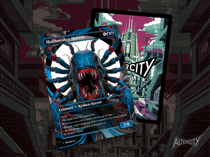 Hullbreaker Horror - Full Art Borderless Alter - MTG Custom Cards, Commander, Edh and Cedh High Quality Alters
