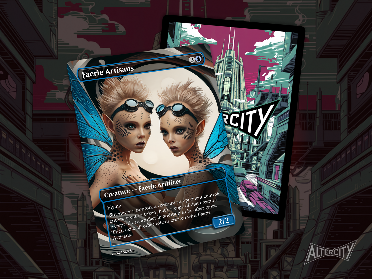 Faerie Artisans - Full Art Borderless Alter - MTG Custom Cards, Commander, Edh and Cedh High Quality Alters