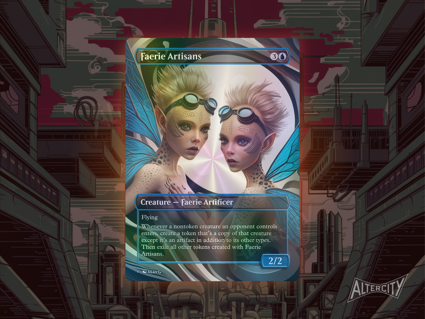 Faerie Artisans - Full Art Borderless Alter - MTG Custom Cards, Commander, Edh and Cedh High Quality Alters
