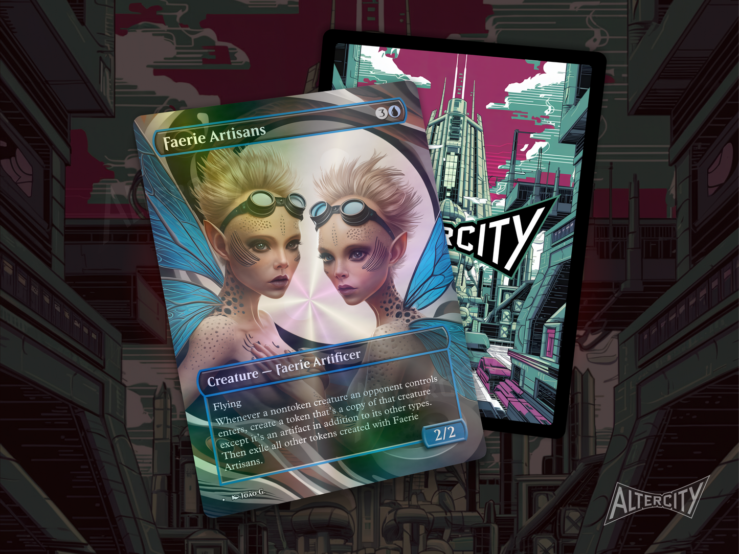 Faerie Artisans - Full Art Borderless Alter - MTG Custom Cards, Commander, Edh and Cedh High Quality Alters