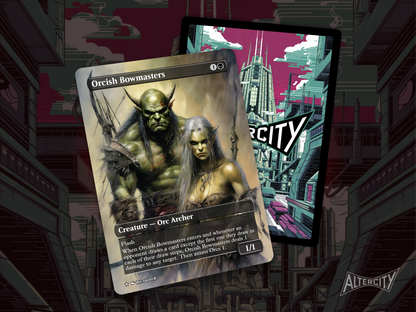 Orcish Bowmasters (v2) - Full Art Borderless - MTG Custom Cards, Commander, Edh and Cedh High Quality Altered Proxies