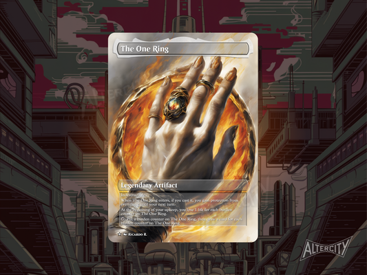 The One Ring (v2) - MTG Custom Cards , Commander alternate art - Magic MTG Alters Full