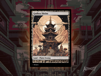 Godless Shrine (v1) - Full Art Alter - MTG Custom Cards, Commander, Edh and Cedh High Quality Altered Proxies