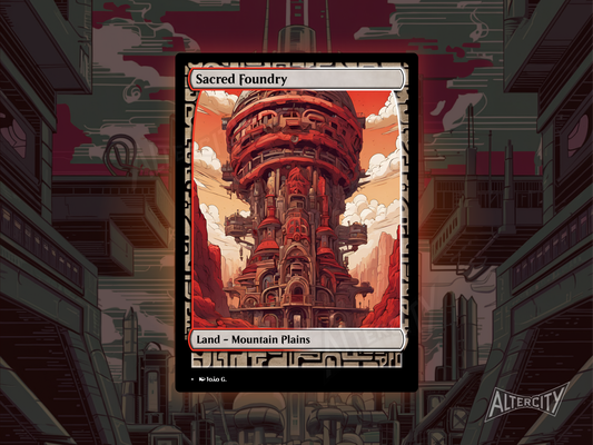 Sacred Foundry (v1) - Full Art Alter - MTG Custom Cards, Commander, Edh and Cedh High Quality Altered Proxies