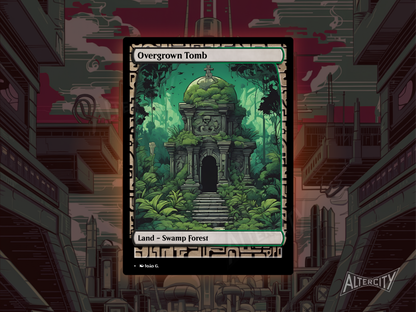 Overgrown Tomb (v1) - Full Art Alter - MTG Custom Cards, Commander, Edh and Cedh High Quality Altered Proxies
