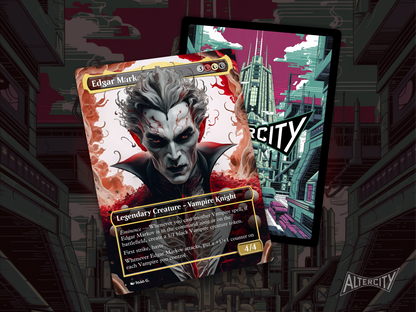 Edgar Markov - Full Art Borderless Alter - MTG Custom Cards, Commander, Edh and Cedh High Quality Alters