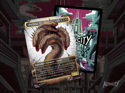 The First Sliver - Full Art Borderless Alter - MTG Custom Cards, Commander, Edh and Cedh High Quality Alters