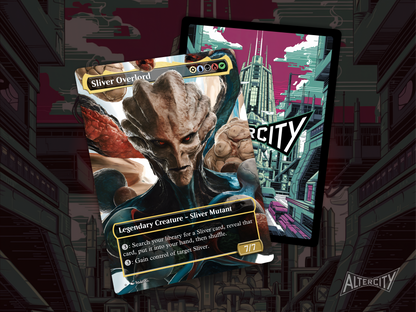 Sliver Overlord - Full Art Borderless Alter - MTG Custom Cards, Commander, Edh and Cedh High Quality Alters