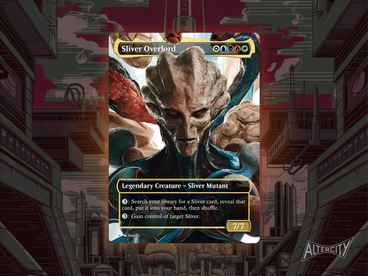 Sliver Overlord - Full Art Borderless Alter - MTG Custom Cards, Commander, Edh and Cedh High Quality Alters