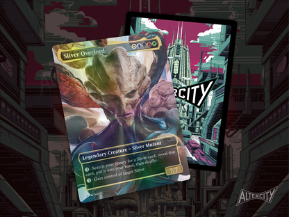 Sliver Overlord - Full Art Borderless Alter - MTG Custom Cards, Commander, Edh and Cedh High Quality Alters