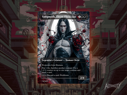 Yawgmoth, Thran Physician - Full Art Borderless Alter - MTG Custom Cards, Commander, Edh and Cedh High Quality Alters