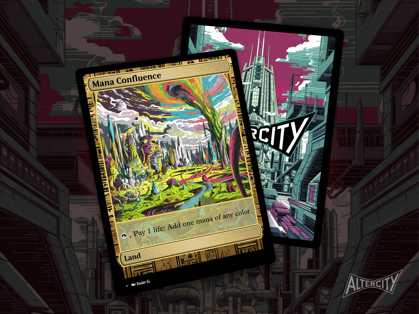 Mana Confluence (v1) - Full Art Alter - MTG Custom Cards, Commander, Edh and Cedh High Quality Alters