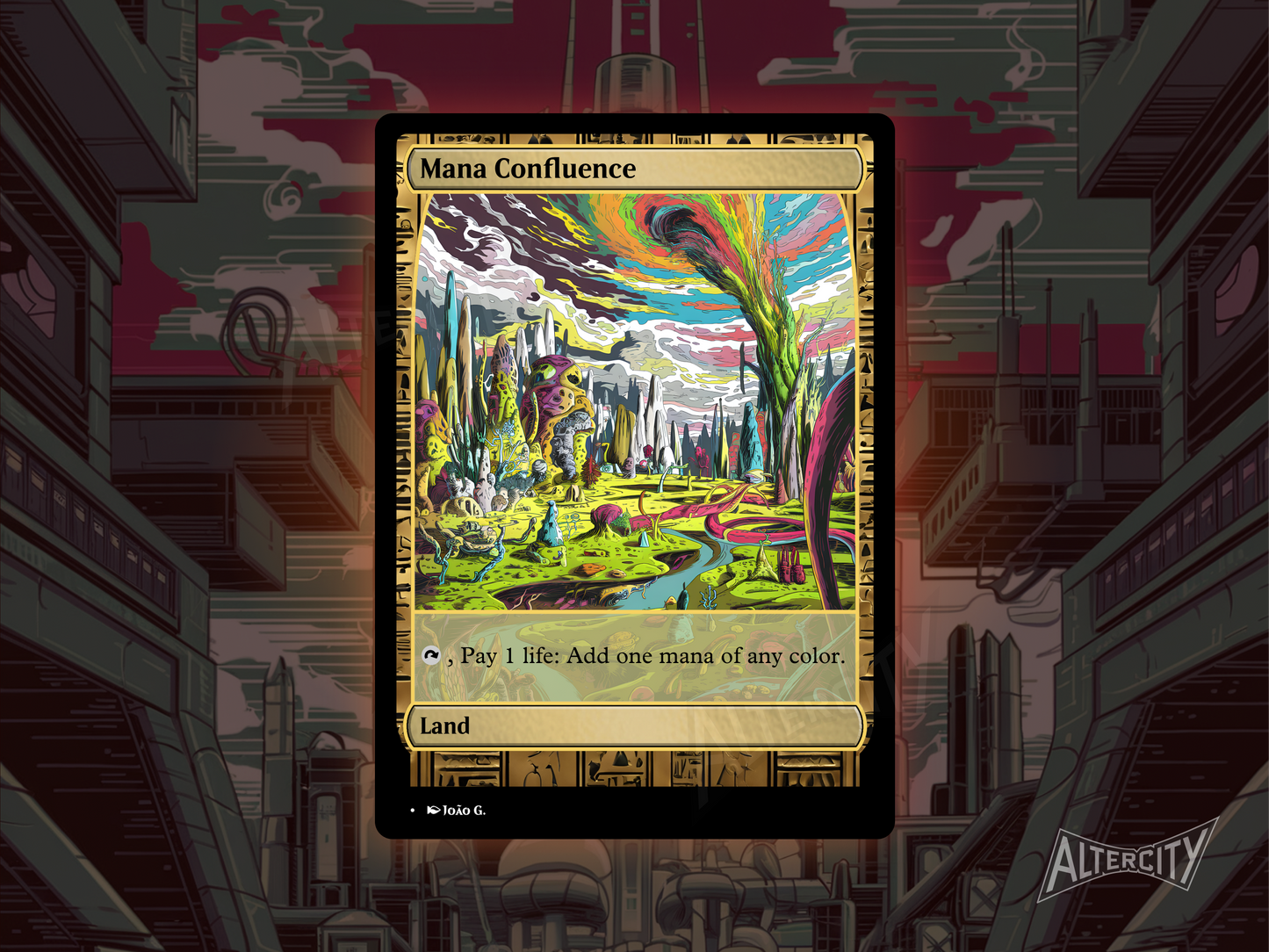 Mana Confluence (v1) - Full Art Alter - MTG Custom Cards, Commander, Edh and Cedh High Quality Alters