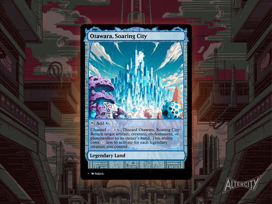 Otawara, Soaring City (v1) - Full Art Alter - MTG Custom Cards, Commander, Edh and Cedh High Quality Altered Proxies