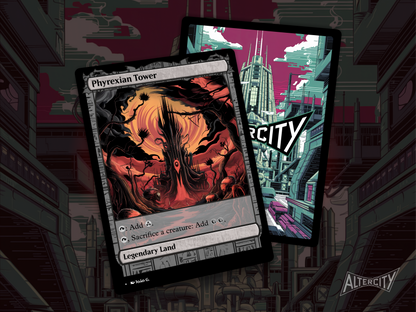 Phyrexian Tower - Full Art Alter - MTG Custom Cards, Commander, Edh and Cedh High Quality Altered Proxies