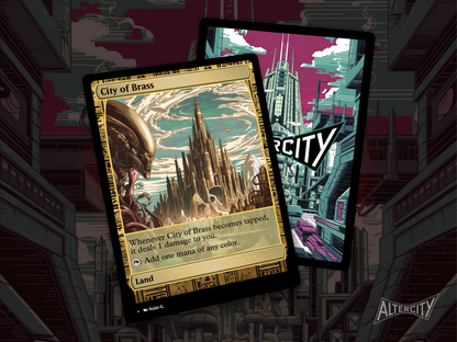 City of Brass - Full Art Alter - MTG Custom Cards, Commander, Edh and Cedh High Quality Alters