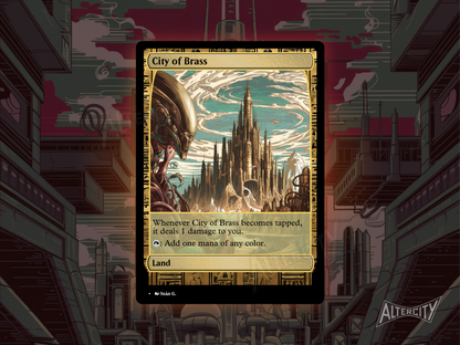 City of Brass - Full Art Alter - MTG Custom Cards, Commander, Edh and Cedh High Quality Alters